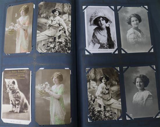 English high class postcard album